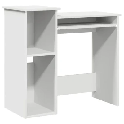 Afbeelding van vidaXL Bureau met schappen 84x40x78 cm bewerkt hout wit
