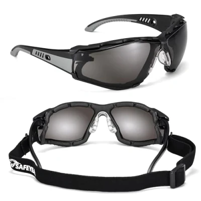 Afbeelding van SAFEYEAR lunettes de sécurité avec verres foncés anti buée et rayures, UV400, teintées pour le bricolage, la chimie laboratoire, cyclisme, sport, branches