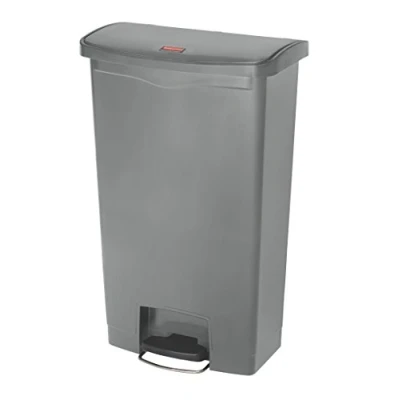 Afbeelding van Rubbermaid Slim Jim Step On container Front kunststof 68 ltr, Grijs (VB224481)