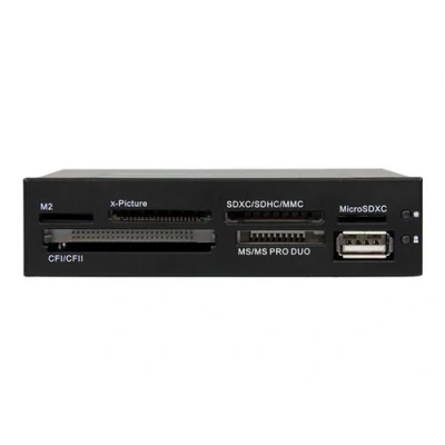 Image de StarTech.com lecteur de cartes mémoire interne 3,5 pouces avec port USB 2.0 Multicartes 22 en 1 Noir carte