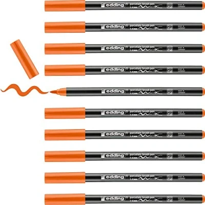 Afbeelding van edding 4200 porcelein brushpen oranje 10ST 1 4 mm / 4200006
