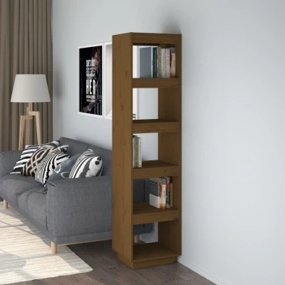 Afbeelding van Boekenkast/kamerscherm 40x35x167 cm grenenhout honingbruin