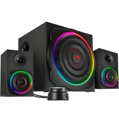 Afbeelding van SpeedLink SL 830100 BK 2.1 PC luidsprekers Bluetooth, Kabelgebonden, USB 60 W Zwart