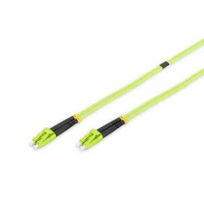 Image de DIGITUS Professional Cordon de raccordement LC multi mode (M) pour 1 m fibre optique duplex 50 / 125 microns OM5 démarré sans halogène vert printemps