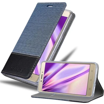 Afbeelding van Cadorabo Hoesje geschikt voor Lenovo K6 NOTE in DONKERBLAUW ZWART Beschermhoes met magnetische sluiting, standfunctie en kaartvakje Book Case Cover Etui