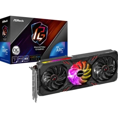 Afbeelding van ASRock Intel Arc™ A770 Videokaart Phantom Gaming OC 16 GB GDDR6 SDRAM PCIe x16 DisplayPort, HDMI Overclocked, RGB verlichting