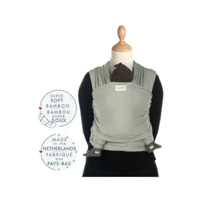 Afbeelding van Babylonia draagdoek Tricot Slen Bamboo water mint One size Effen, Blauw, Groen