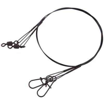 Afbeelding van Ultimate 1x7 Steelwire Leader Black 20lbs 30cm Roofvis onderlijn