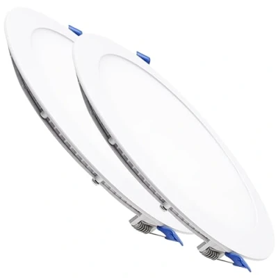 Afbeelding van led ATOMANT Set van 2 inbouwpanelen, downlight, rond, plat, 225 mm, 20 W, kleur koud wit (6500 K), 1800 lumen, inclusief driver
