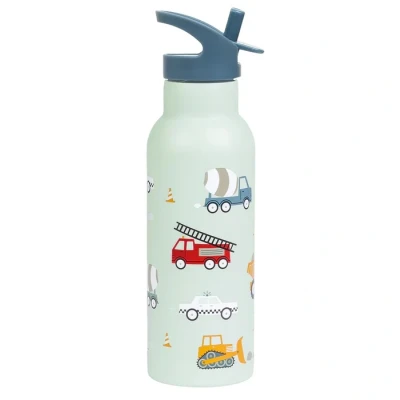 Afbeelding van A Little Lovely Company XL RVS Drinkfles Voertuigen
