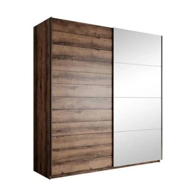 Afbeelding van Meubella Kledingkast Brown Eiken 180 cm