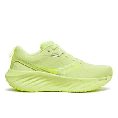 Afbeelding van Saucony Triumph 22 Hardloopschoenen voor op de weg, Dames, Maat: 36, Sunny/citron Textiel/ synthetisch