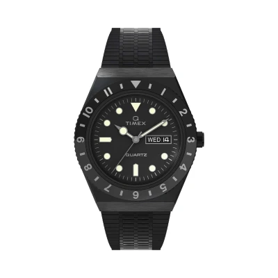 Afbeelding van Timex Q Reissue TW2U61600 Horloge Staal Zwart Ø 38 mm