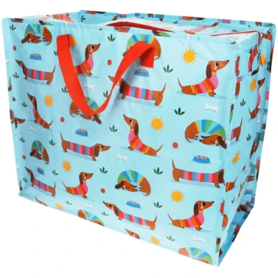 Afbeelding van Rex london jumbo opbergtas sausage dog blue