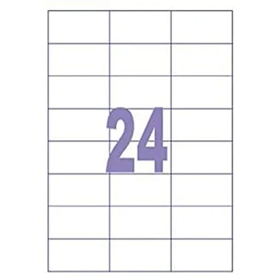 Afbeelding van Kangaro etiket inkjet/laser/kopieer 70x37mm 100 vel 24 stickers per K 7037