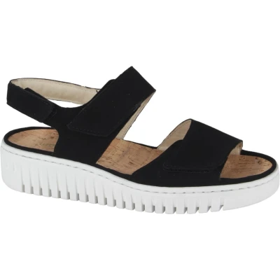 Afbeelding van Waldlaufer 955001 191 001 dames sandalen sportief maat 37,5 (4,5) zwart