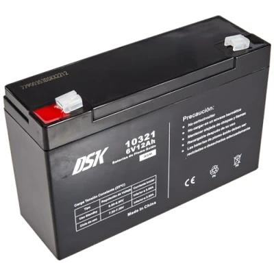 Afbeelding van DSK 10321 6 V en 12 Ah Sealed Oplaadbare AGM laadbatterij. Ideaal voor elektrische auto&#039;s motorfietsen kinderen, UPS/UPS systemen, veiligheidssystemen alarmen