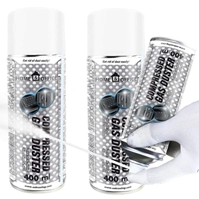 Afbeelding van AABCOOLING Home&amp;Office Compressed Gas Duster Koude Spom 400 ml 2 stuks Vriesspray, Luchtbom Freeze Koudbom, Spray Tot, Auto en Motorfiets 50 C BE