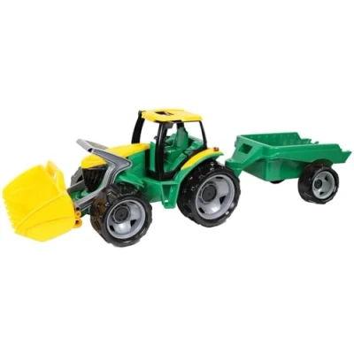 Afbeelding van LENA Tractor met schop en aanhanger 108 cm Europese topkwaliteit