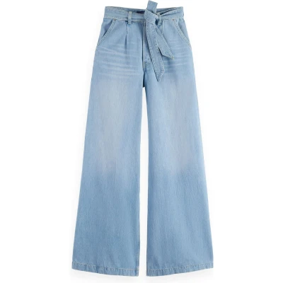 Afbeelding van Scotch &amp; Soda THE WAVE Wide LEG leg, Dames, Maat: 28x32, Luna blue light