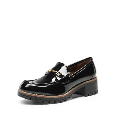 Afbeelding van DREAM PAIRS Comfortabele instappers voor dames, casual stijl, Zwart Pat, 41 EU