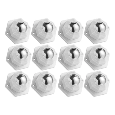 Afbeelding van Wenrescry Lot de 12 roulettes universelles autocollantes à 360 pour meubles et objets lourds, un transport facile, matériau ABS, patins sol