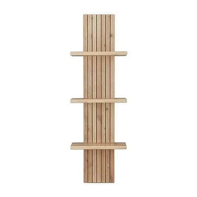 Afbeelding van Stella Trading CORE Wandrek, ambachtelijke eikenlook, multifunctioneel wandrek met 3 planken, 38 x 120 22 cm (b h d)