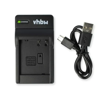 Afbeelding van vhbw USB acculader compatibel met Panasonic DMW BLE9, BLE9E, BLG10, BLG10E, BLH7, BLH7E, BLH7PP
