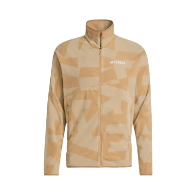 Afbeelding van Adidas Terrex MT AOP Fleecejas Cardboard blanch cargo, Heren, Maat: XS, cargo