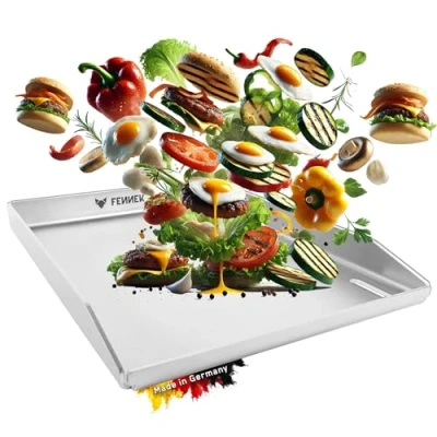 Afbeelding van FENNEK Teppanyaki grillplaat, 40 x 30 cm, roestvrij staal, 4,0 mm, grillplaat