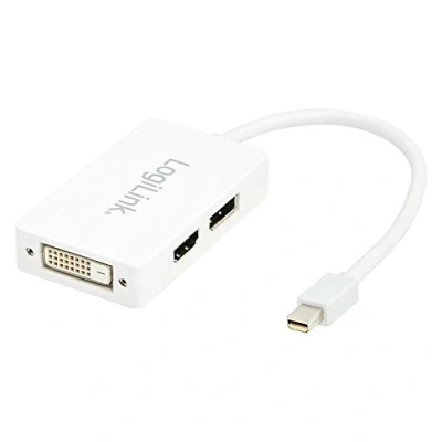 Afbeelding van LogiLink Mini DisplayPort to HDMI/DVI/DisplayPort 3 in 1 Convertor Cable Videoconverter DVI, HDMI,