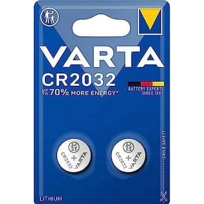 Image de Varta cr2032 lithium 3v blister de 2 piles 6032101402