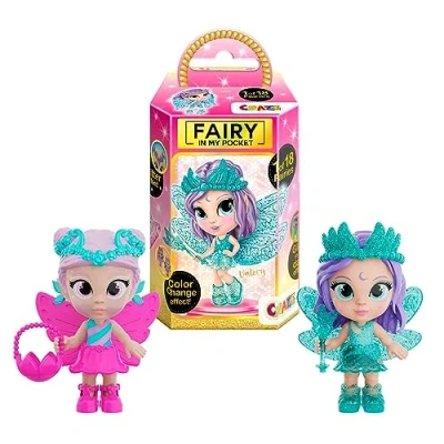 Afbeelding van CRAZE Fairy in My Pocket Fee Toy set van 2 mini feeënpoppen om te verzamelen, glinsterende vleugels en veel accessoires
