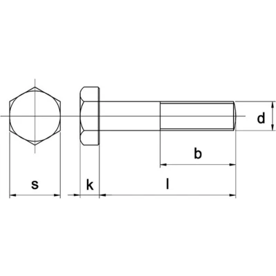 Afbeelding van Kelfort Zeskantbout staal 8.8 verzinkt M20 x 60mm