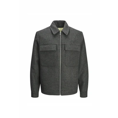 Afbeelding van Jack &amp; Jones Jas Jprblurussel Wool Blend Jacket Sn 12259393 Black/houndstoot Mannen Maat S