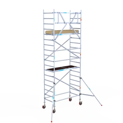 Afbeelding van Euroscaffold Rolsteiger Budget Schoren L190xB90 6.20m werkhoogte Houten platformen