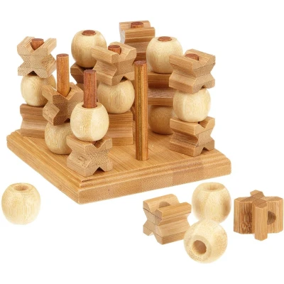 Afbeelding van Philos Tic Tac Toe 3 D, Bamboe
