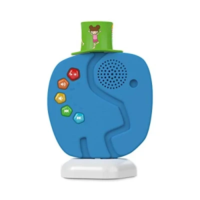 Afbeelding van Technifant voor kinderen een Draagbare MP3 speler + nachtlampje met ontspannende muziek en WhiteNoise Afspeelbare Audio inhoud Verwisselbare Hoed, Bluetooth, Batterij, Geen Internet Abonnement, Blauw