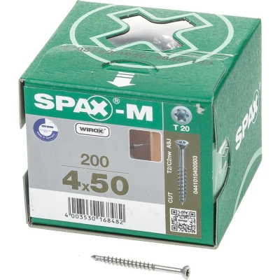 Afbeelding van Spax Spaanplaatschroef cilinderkop verzinkt T Star T20 4.5x50mm (per 200 stuks)