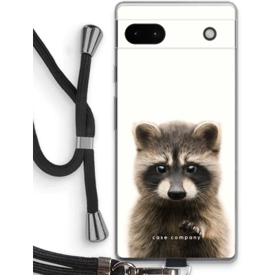 Afbeelding van Case Company® hoesje met Koord geschikt voor Google Pixel 6a Rocco Telefoonhoesje Zwart Bescherming aan alle Kanten en Over de Schermrand