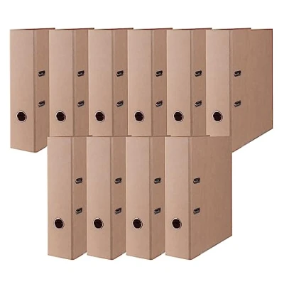 Afbeelding van DONAU 10 stuks Premium Eco MAXI FSC/set van stuks/breed/DIN A4 8 cm 80 mm/bruin/beige/natuur/versterkte band/gemaakt in de EU