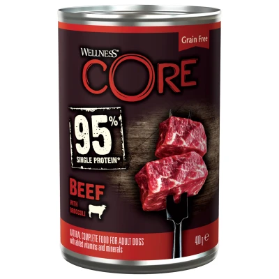 Afbeelding van Wellness Core Grain Free 95 400 g Hondenvoer Rund&amp;Broccoli