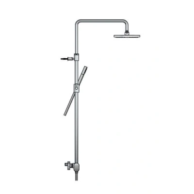 Afbeelding van HotBath Cobber thermostatische regendoucheset met ronde handdouche en 30 cm hoofddouche Geborsteld nikkel SDSX9GN15