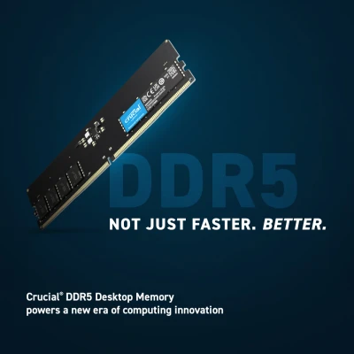 Afbeelding van Crucial CT2K32G56C46U5 Werkgeheugenset voor PC Retail DDR5 64 GB 2 x 32 On die ECC 5600 MHz 288 pins DIMM CL46