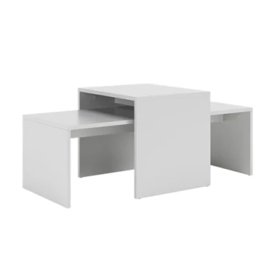 Afbeelding van Vicco DonatSalontafel set 100 x 48 cm 2 delen Wit