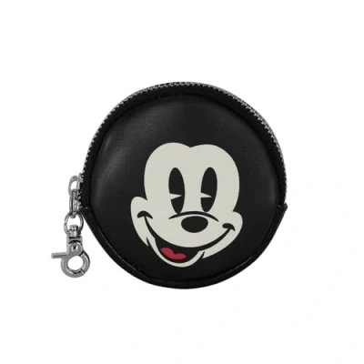 Afbeelding van Mickey Mouse Face Cookie portemonnee Zwart 8,7 x cm, Zwart, One Size, Portemonnee, zwart.,