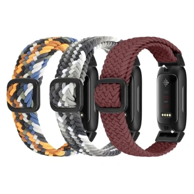 Afbeelding van Ecogbd Elastische Nylon reservearmband, compatibel met Fitbit Inspire 3/Inspire 2/Inspire/Inspire HR/Ace 3/Ace 2, verstelbare ademende sportarmband voor dames en heren,