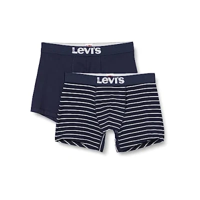 Afbeelding van Levi&#039;s Levis Men Vintage Stripe Yd Boxer 2p Boxershorts voor heren, verpakking van 2 stuks, navy, L