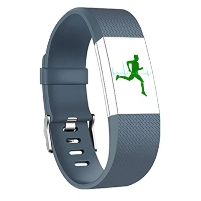 Afbeelding van Fitbit Charge 2 sportbandje Maat: Large Denim Siliconen