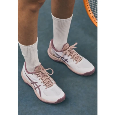 Afbeelding van Asics GAME FF Padelschoenen, Dames, Maat: 43.5, White/purple oxide Textiel/ synthetisch